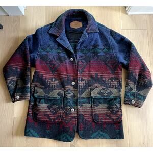 90s Vintage Woolrich Aztec Wool Jacket Men's Large